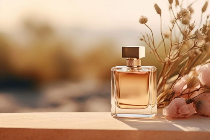 Perfume bottle cosmetics table. AI generated Image by rawpixel.